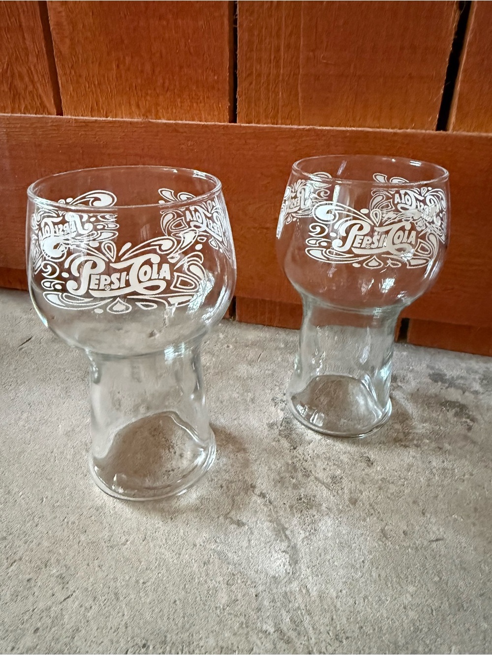 2 Vintage 1970s Pepsi-Cola Soda Fountain Glass Tumblers 16 oz - Picture 1 of 4